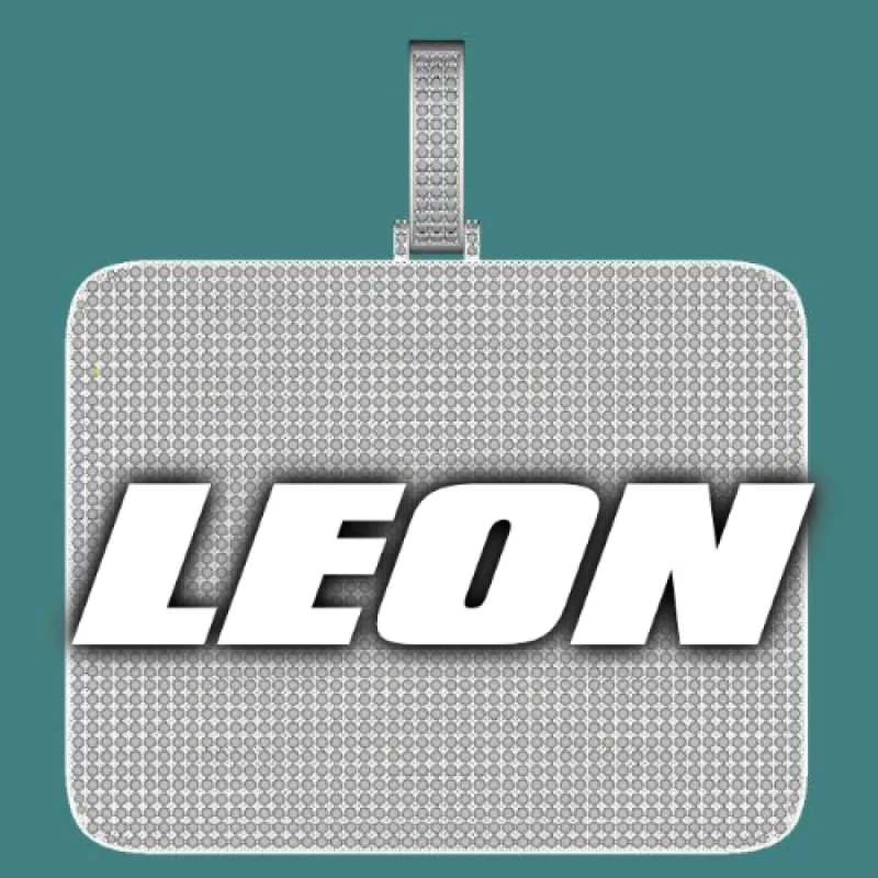 CUSTOM LETTER NECKLACE 3D BIG SQUARE sold by The GUU Shop