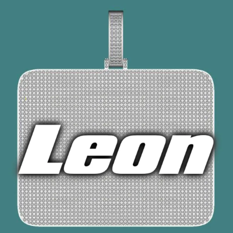 CUSTOM LETTER NECKLACE 3D BIG SQUARE sold by The GUU Shop