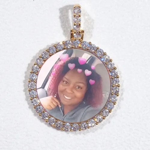 3D CIRCLE CUSTOM PICTURE PENDANT SMALL SIZE sold by The GUU Shop