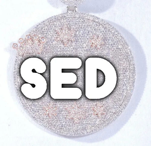 CUSTOM LETTER NECKLACE 3D BIG CROWN DISC sold by The GUU Shop