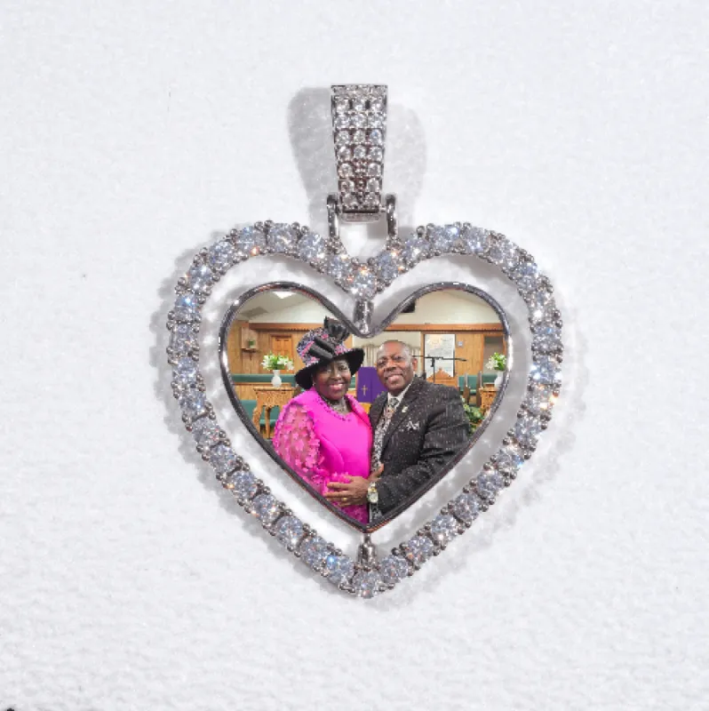 3D Spinning 2-Faced Heart Custom Picture Pendant sold by The GUU Shop