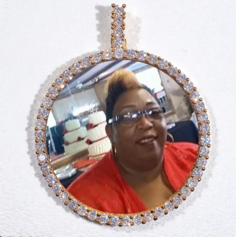 LARGE 3D CIRCLE CUSTOM PICTURE PENDANT sold by The GUU Shop