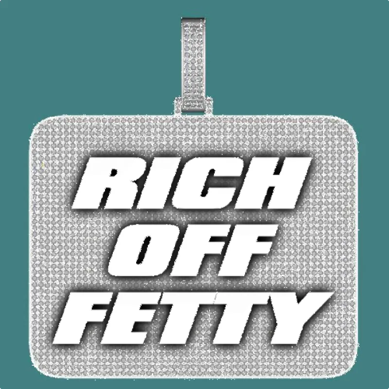 CUSTOM LETTER NECKLACE 3D BIG SQUARE sold by The GUU Shop