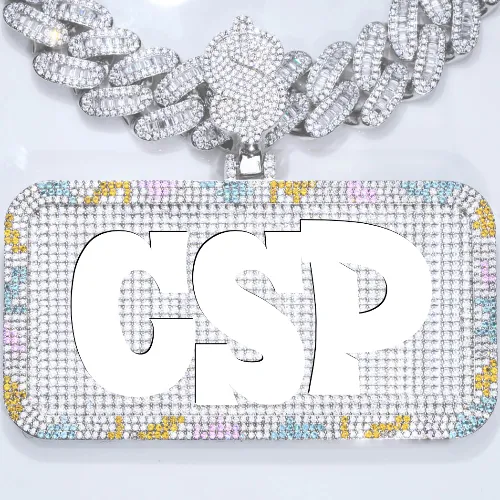 CUSTOM LETTER NECKLACE 3D COLORFUL SQUARE sold by The GUU Shop