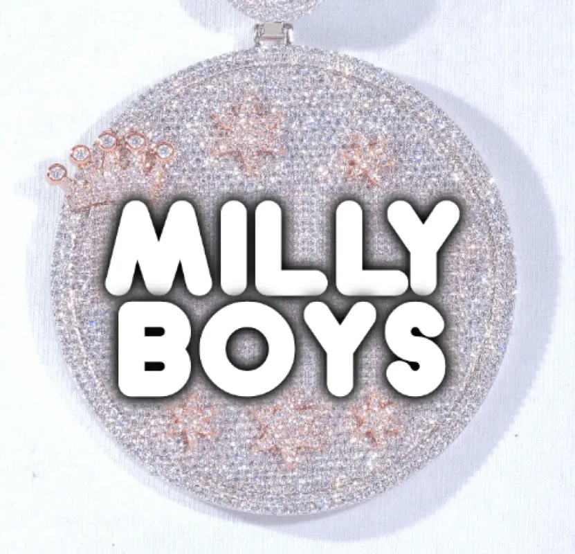 CUSTOM LETTER NECKLACE 3D BIG CROWN DISC made by The GUU Shop