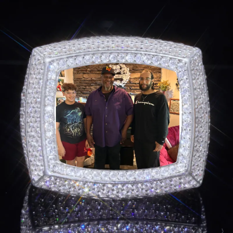 3D CUSTOM PICTURE ICED RING sold by The GUU Shop