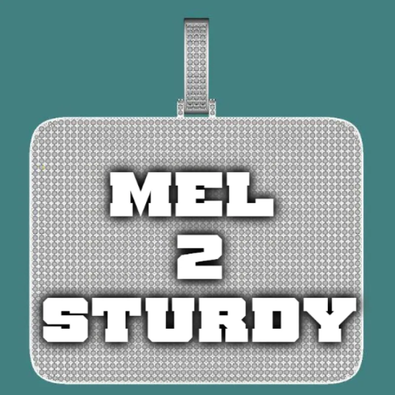 CUSTOM LETTER NECKLACE 3D BIG SQUARE sold by The GUU Shop