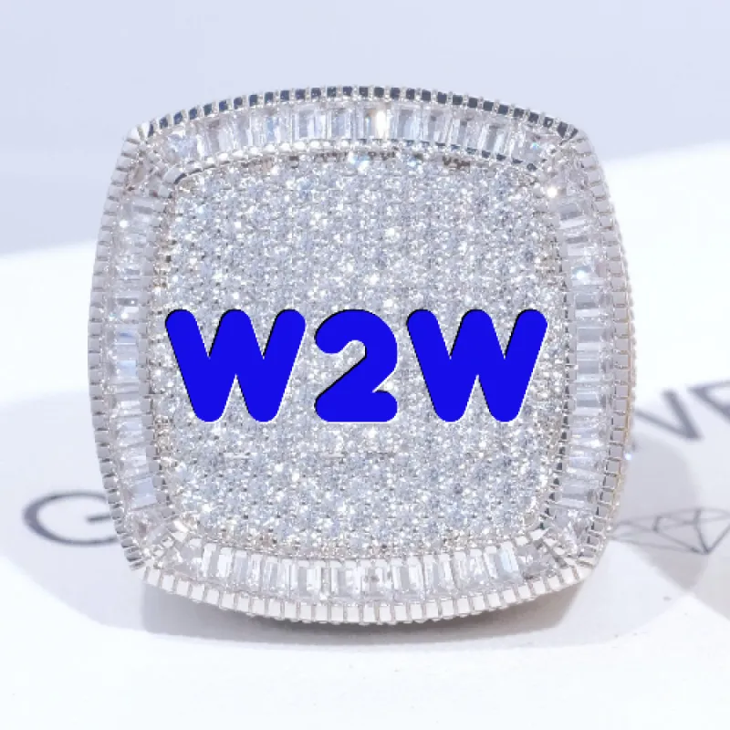 CUSTOM LETTER 3D ICED RING sold by The GUU Shop