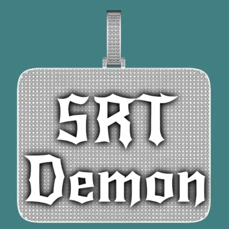 CUSTOM LETTER NECKLACE 3D BIG SQUARE sold by The GUU Shop