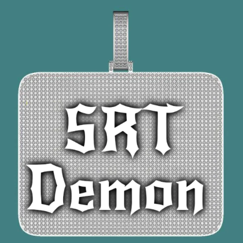 CUSTOM LETTER NECKLACE 3D BIG SQUARE sold by The GUU Shop