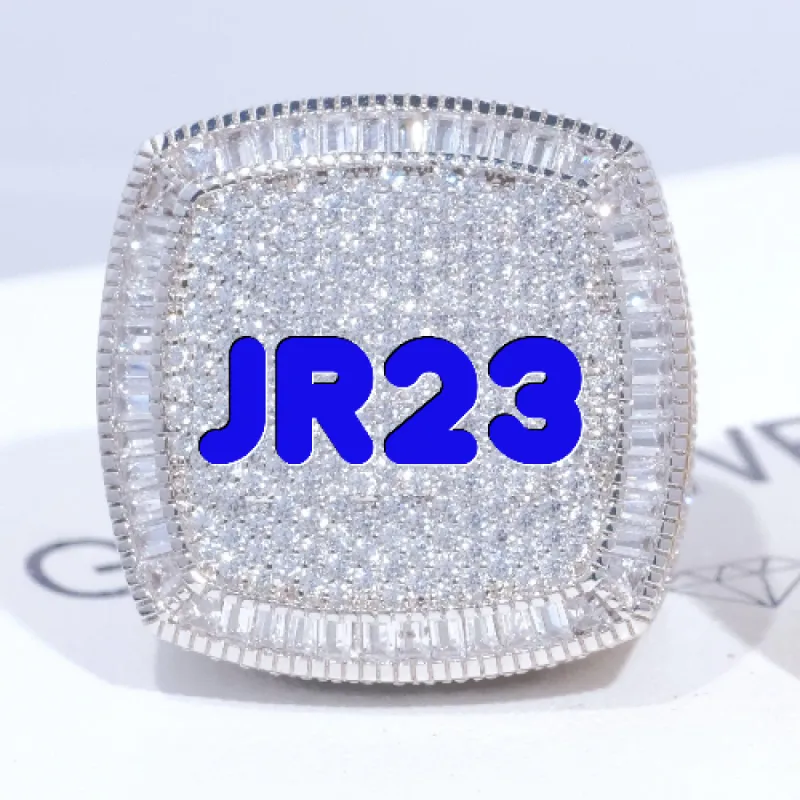 CUSTOM LETTER 3D ICED RING sold by The GUU Shop