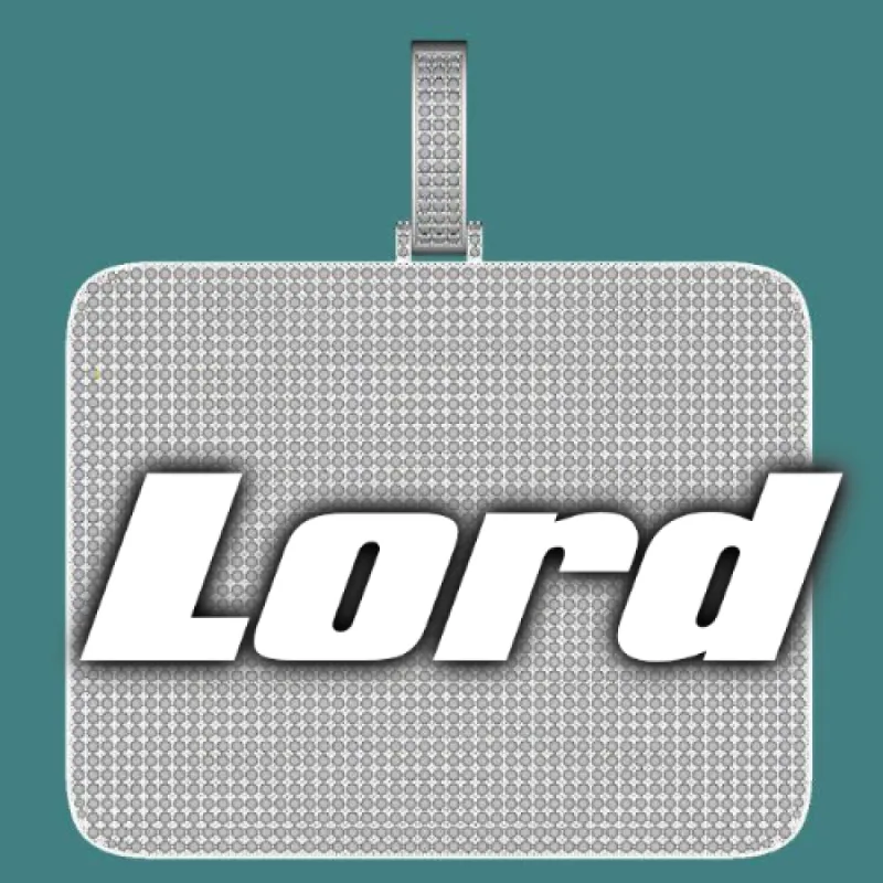 CUSTOM LETTER NECKLACE 3D BIG SQUARE sold by The GUU Shop