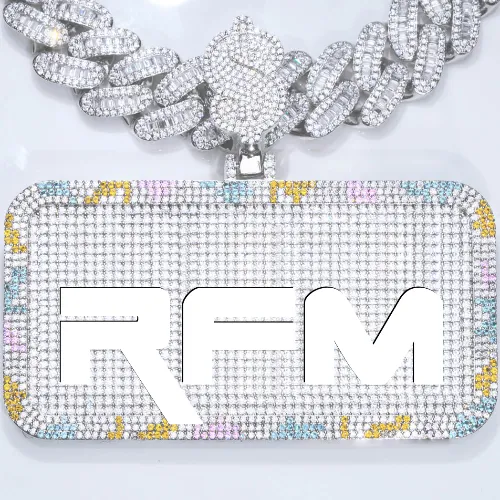 CUSTOM LETTER NECKLACE 3D COLORFUL SQUARE sold by The GUU Shop