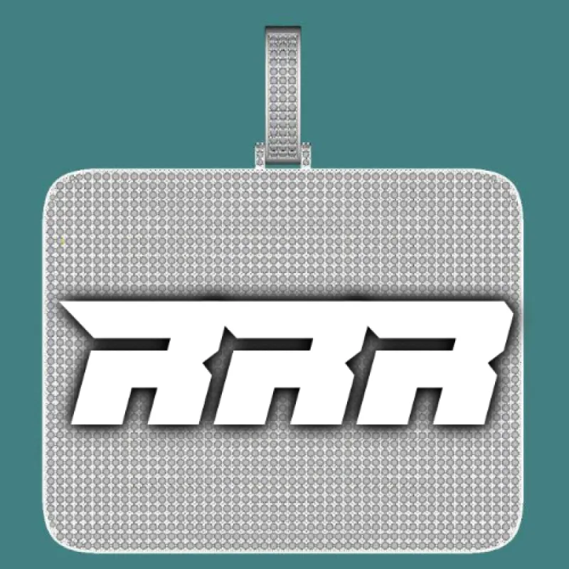 CUSTOM LETTER NECKLACE 3D BIG SQUARE sold by The GUU Shop