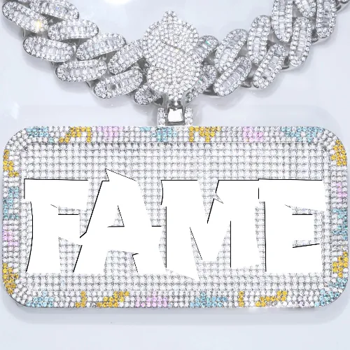 CUSTOM LETTER NECKLACE 3D COLORFUL SQUARE sold by The GUU Shop