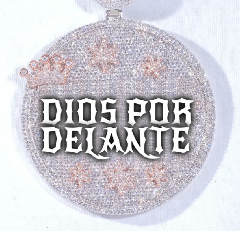 CUSTOM LETTER NECKLACE 3D BIG CROWN DISC sold by The GUU Shop