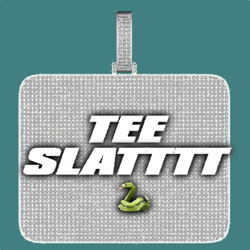 CUSTOM LETTER NECKLACE 3D BIG SQUARE sold by The GUU Shop