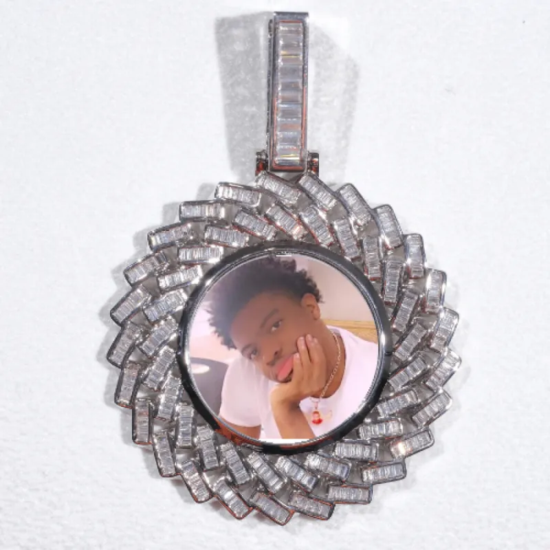 Large 3D Baguette Custom Picture Pendant sold by The GUU Shop