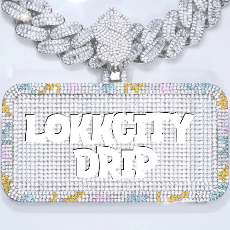 CUSTOM LETTER NECKLACE 3D COLORFUL SQUARE sold by The GUU Shop