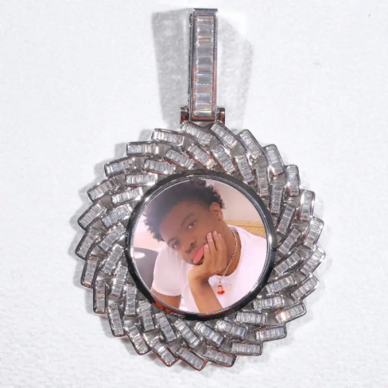 Large 3D Baguette Custom Picture Pendant sold by The GUU Shop