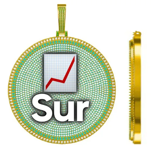 CUSTOM LETTER NECKLACE 3D BIG DISC sold by The GUU Shop