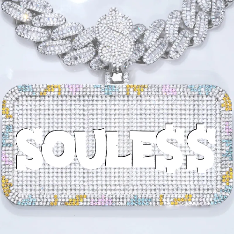 CUSTOM LETTER NECKLACE 3D COLORFUL SQUARE sold by The GUU Shop