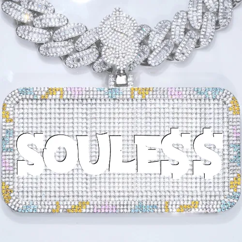 CUSTOM LETTER NECKLACE 3D COLORFUL SQUARE sold by The GUU Shop