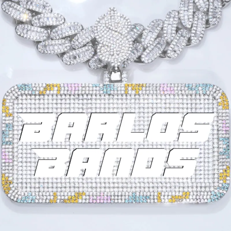 CUSTOM LETTER NECKLACE 3D COLORFUL SQUARE sold by The GUU Shop