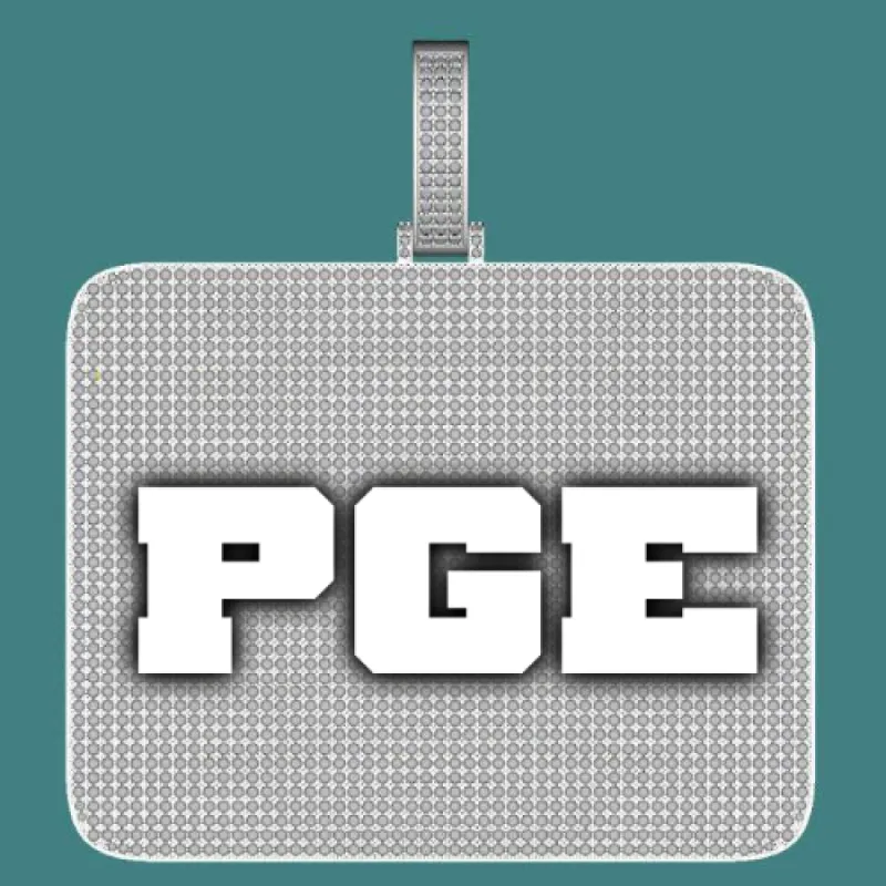 CUSTOM LETTER NECKLACE 3D BIG SQUARE sold by The GUU Shop