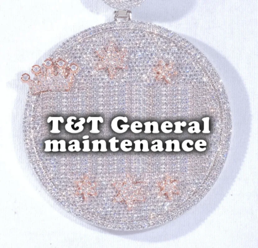 CUSTOM LETTER NECKLACE 3D BIG CROWN DISC sold by The GUU Shop