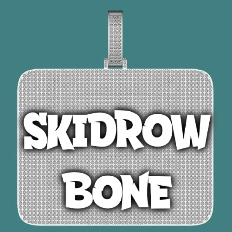 CUSTOM LETTER NECKLACE 3D BIG SQUARE sold by The GUU Shop