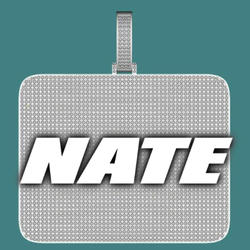 CUSTOM LETTER NECKLACE 3D BIG SQUARE sold by The GUU Shop