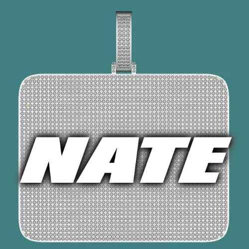 CUSTOM LETTER NECKLACE 3D BIG SQUARE sold by The GUU Shop