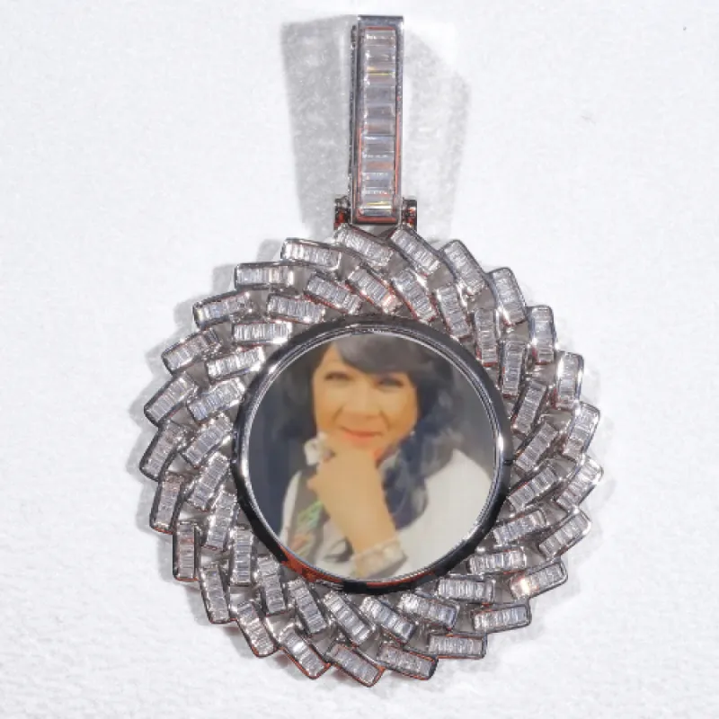 Large 3D Baguette Custom Picture Pendant sold by The GUU Shop