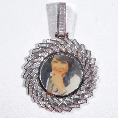 Large 3D Baguette Custom Picture Pendant sold by The GUU Shop