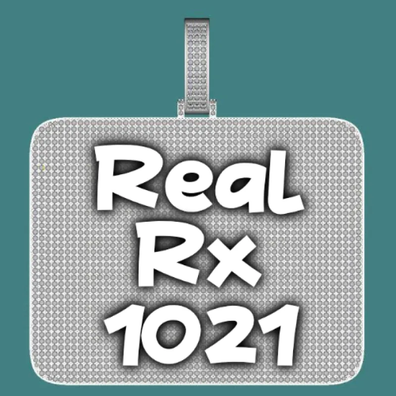 CUSTOM LETTER NECKLACE 3D BIG SQUARE sold by The GUU Shop