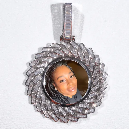 Large 3D Baguette Custom Picture Pendant sold by The GUU Shop