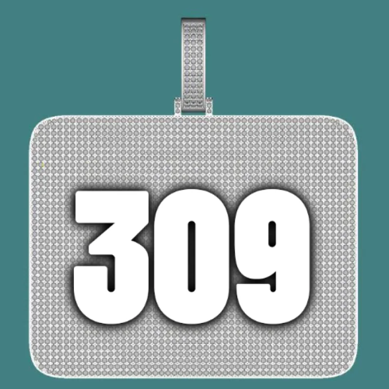 CUSTOM LETTER NECKLACE 3D BIG SQUARE sold by The GUU Shop