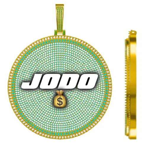 CUSTOM LETTER NECKLACE 3D BIG DISC sold by The GUU Shop