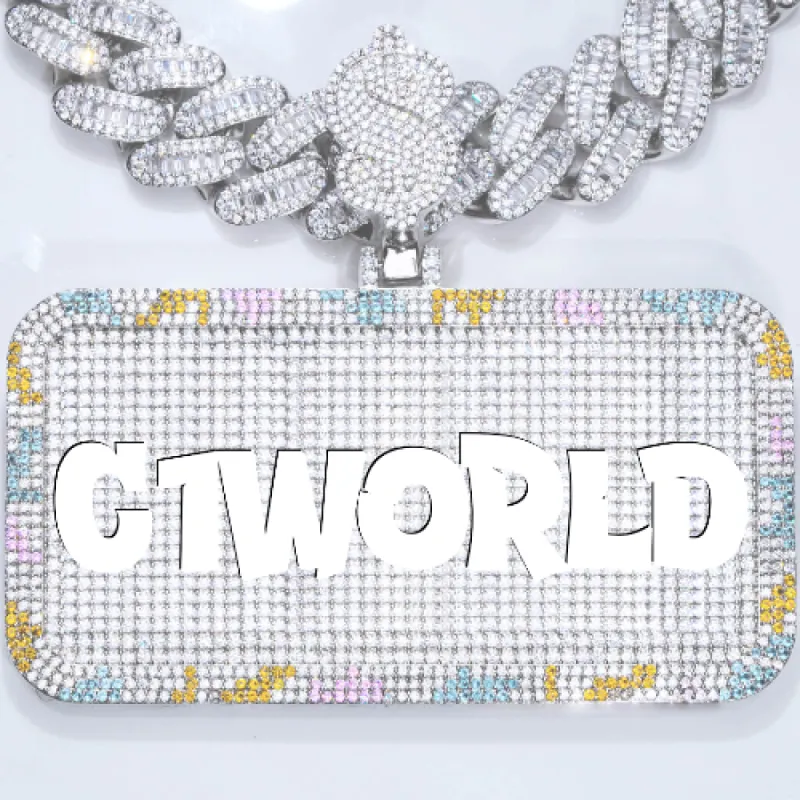 CUSTOM LETTER NECKLACE 3D COLORFUL SQUARE sold by The GUU Shop