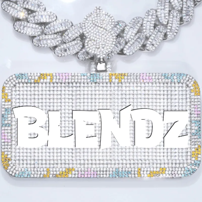 CUSTOM LETTER NECKLACE 3D COLORFUL SQUARE sold by The GUU Shop