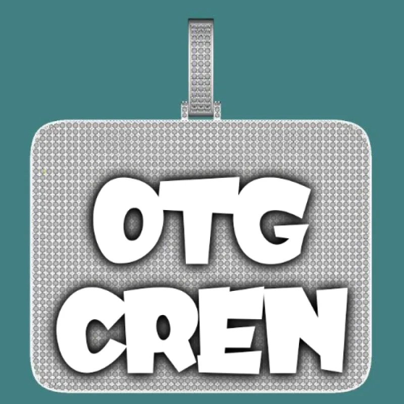 CUSTOM LETTER NECKLACE 3D BIG SQUARE sold by The GUU Shop