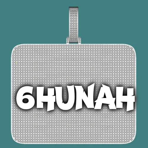 CUSTOM LETTER NECKLACE 3D BIG SQUARE sold by The GUU Shop