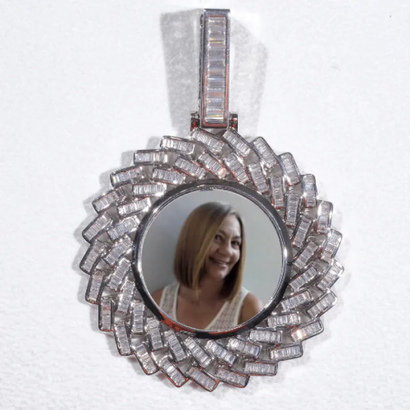 Large 3D Baguette Custom Picture Pendant sold by The GUU Shop