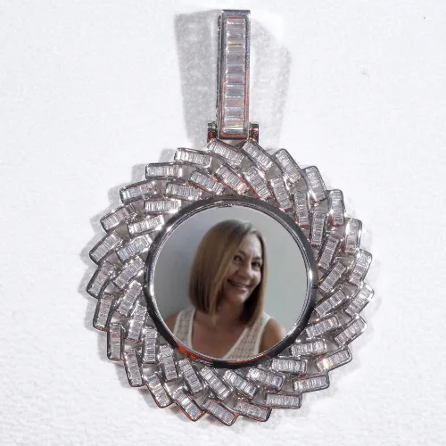 Large 3D Baguette Custom Picture Pendant sold by The GUU Shop