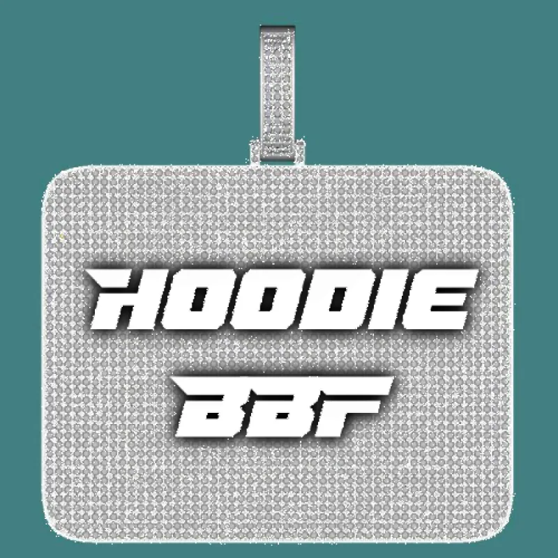 CUSTOM LETTER NECKLACE 3D BIG SQUARE sold by The GUU Shop