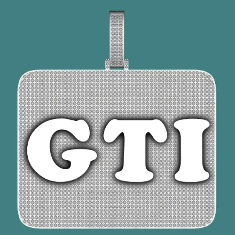 CUSTOM LETTER NECKLACE 3D BIG SQUARE sold by The GUU Shop