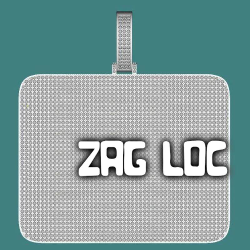 CUSTOM LETTER NECKLACE 3D BIG SQUARE sold by The GUU Shop