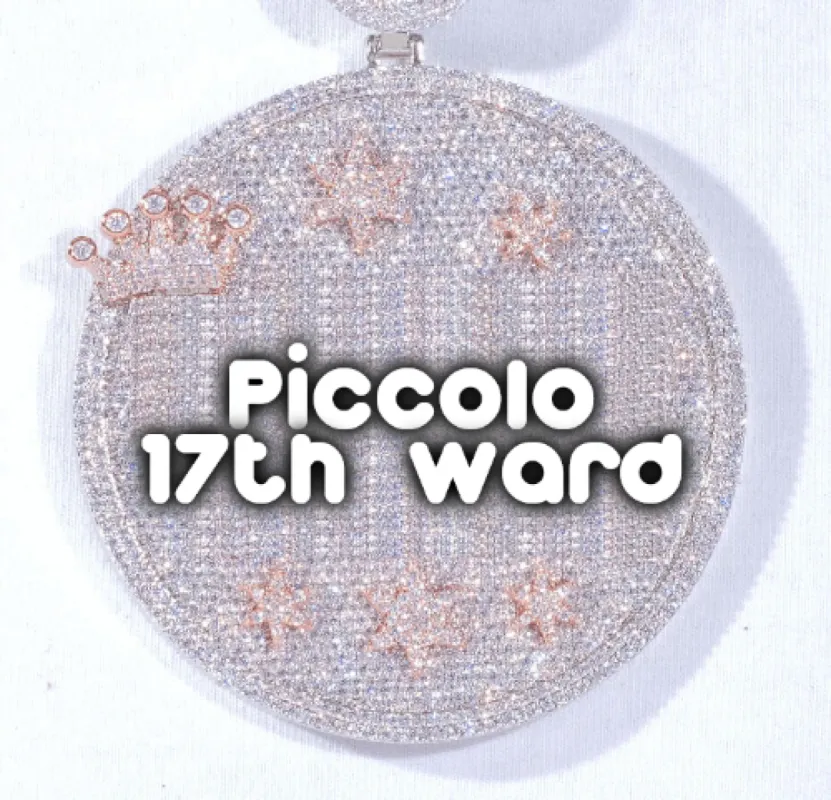 CUSTOM LETTER NECKLACE 3D BIG CROWN DISC sold by The GUU Shop