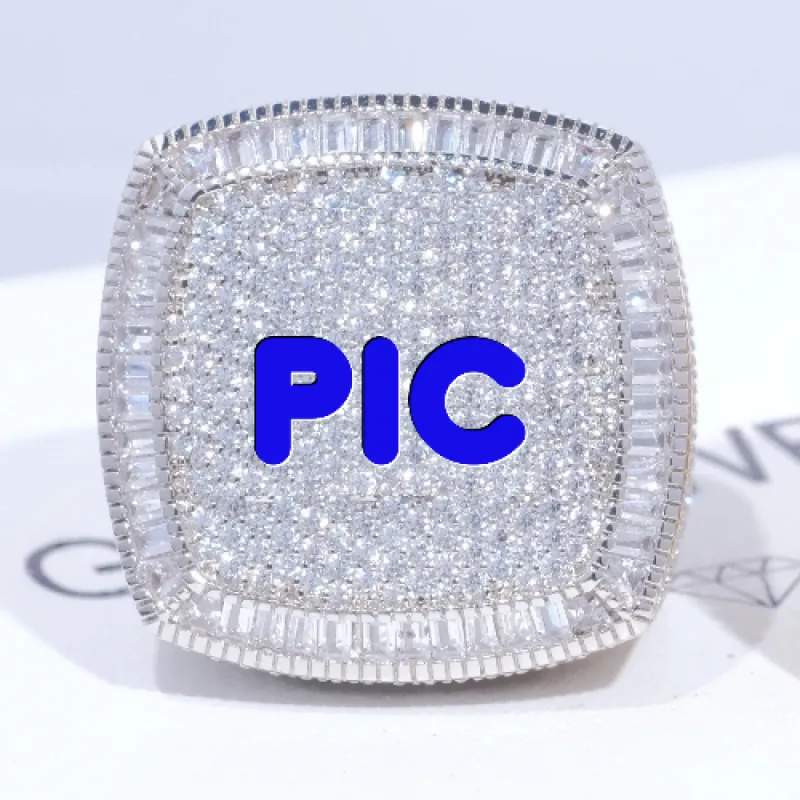 CUSTOM LETTER 3D ICED RING sold by The GUU Shop